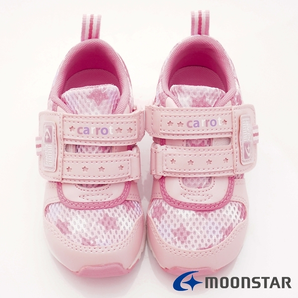 ◍零碼◍日本Moonstar機能童鞋 Carrot-2E玩耍系列速乾鞋款 217531粉星星(中小童段) product thumbnail 4