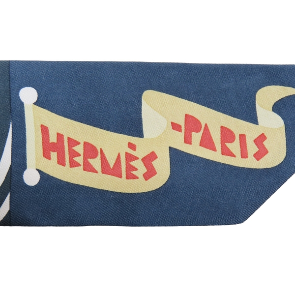 【二手名牌BRAND OFF】HERMES 愛馬仕 粉色 絲質 Twilly 圍巾 product thumbnail 3