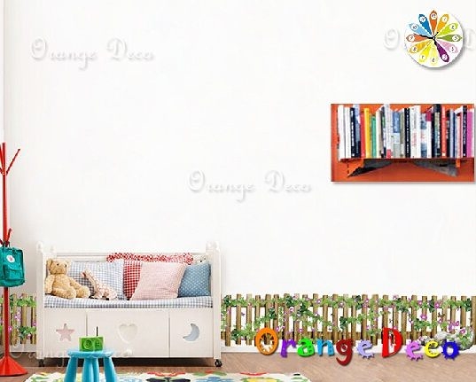 壁貼【橘果設計】木柵欄 DIY組合壁貼 牆貼 壁紙 壁貼 室內設計 裝潢 壁貼