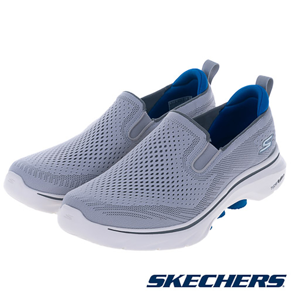 Skechers 男鞋 健走鞋 瑜珈鞋墊 GO WALK 7 灰藍【運動世界】216637GYBL product thumbnail 3