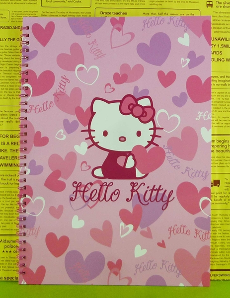 【震撼精品百貨】Hello Kitty 凱蒂貓~筆記本~粉愛心【共1款】