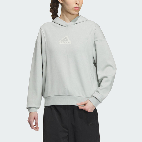 Adidas City ESC Hoody 女 連帽上衣 帽T 亞版 運動 訓練 休閒 棉質 灰 IP7077