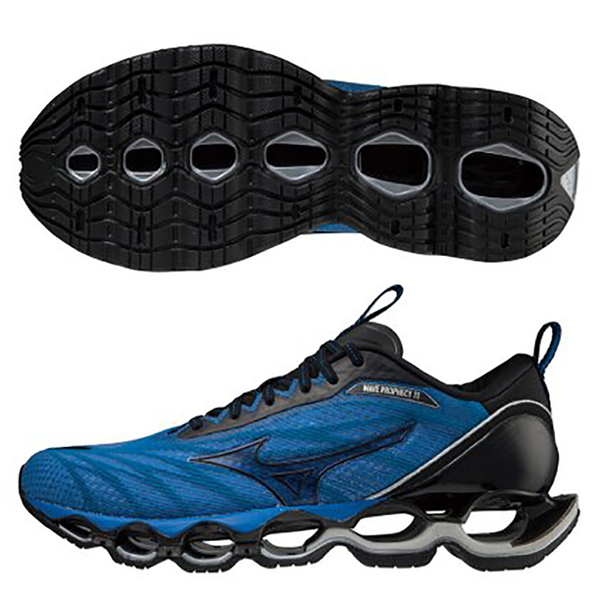 MIZUNO WAVE PROPHECY 11 男鞋 慢跑 U4ic中底 休閒 柔軟 藍黑【運動世界】J1GC220010 product thumbnail 2