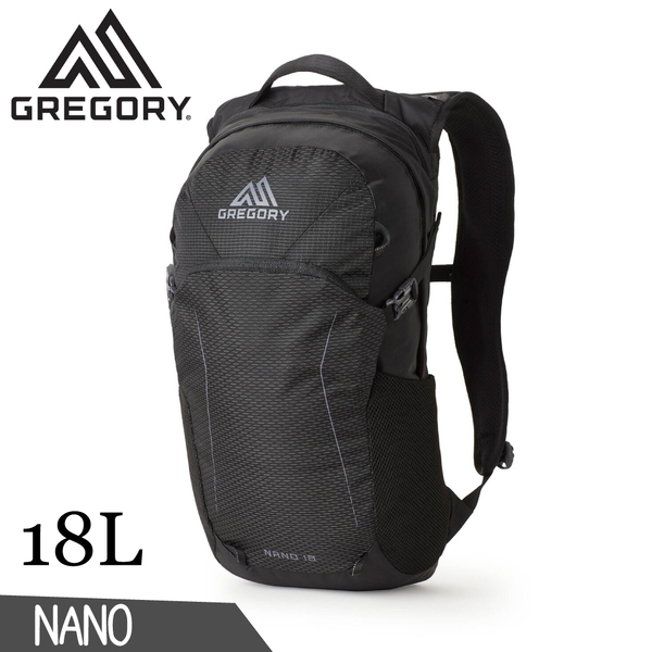 【GREGORY 美國 18L NANO多功能登山背包《曜石黑》】111498/雙肩背包/後背包/電腦包/旅行/自行車