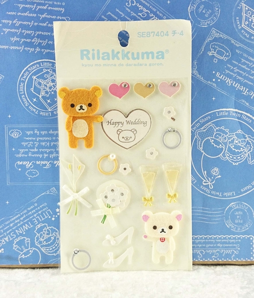 【震撼精品百貨】rilakkuma san-x 拉拉熊懶懶熊~情境貼紙_結婚