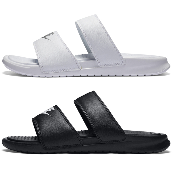 NIKE BENASSI DUO ULTRA SLIDE 拖鞋 女鞋 休閒 雙帶 海綿 白/黑【運動世界】819717-100 / 819717-010 product thumbnail 2