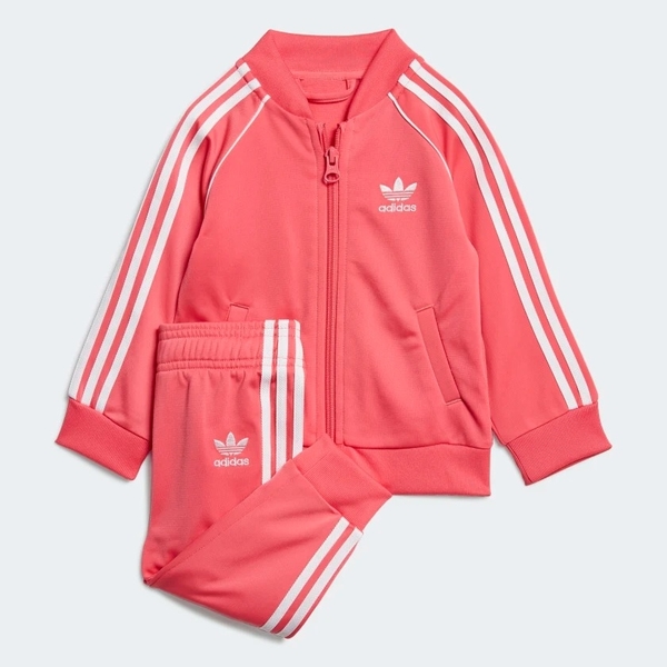 ADIDAS SST TRACK SUIT 童裝 小童 外套+長褲 休閒 基本款 舒適 粉【運動世界】ED7670