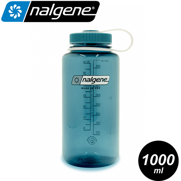 【Nalgene 美國 寬嘴水壺 1L《軍藍》】2020-4332/運動水壺/休閒水壼/隨身水壺/環保水壺/水瓶