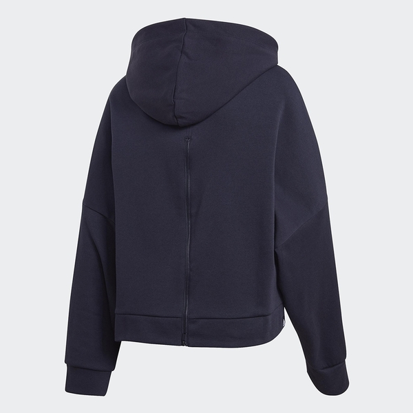 Adidas BACK ZIP GRAPHIC HOODIE 女款黑色運動長袖上衣 FS2451 product thumbnail 2