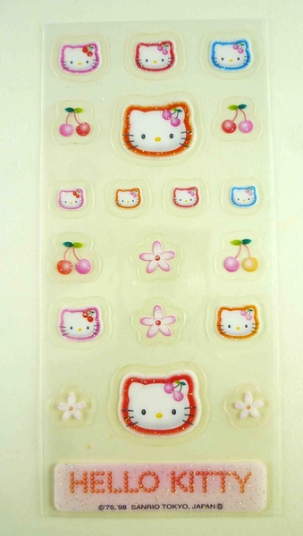 【震撼精品百貨】Hello Kitty 凱蒂貓~KITTY貼紙-透明櫻桃
