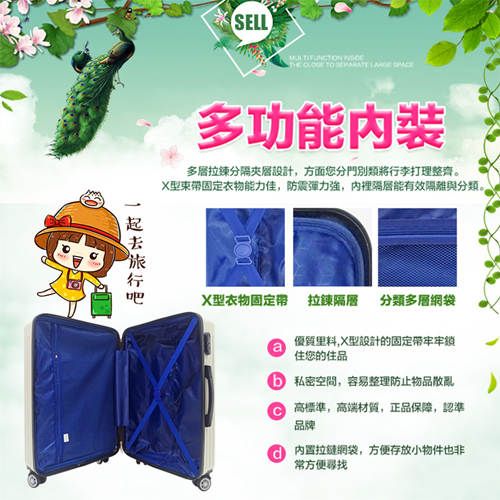 Royal Polo 心森活ABS登機箱-16吋(灰/白/藍)行李箱 旅行箱【愛買】 product thumbnail 7