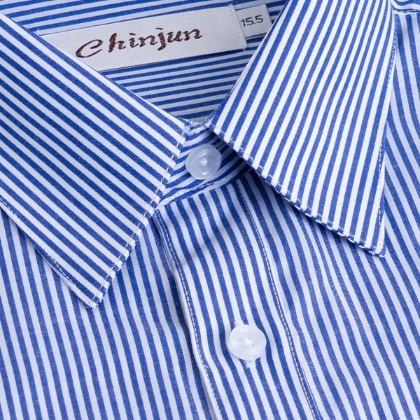 【CHINJUN/35系列】勁榮抗皺襯衫-短袖、藍白條紋、s204 product thumbnail 3