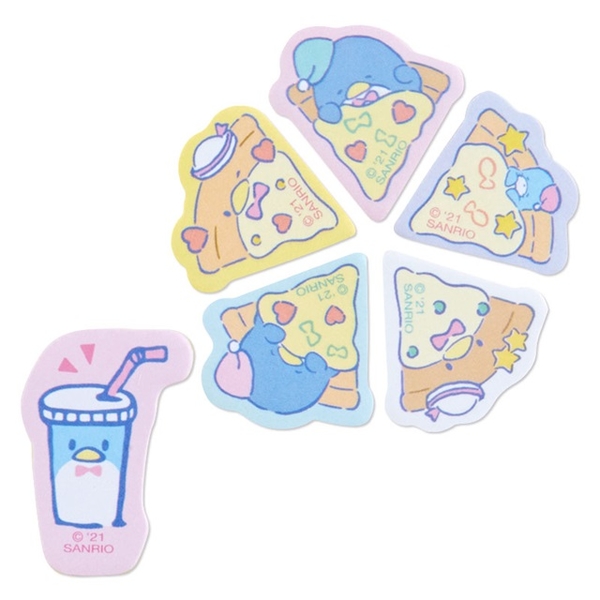 小禮堂 山姆企鵝 日本製 標籤型便利貼 (黃披薩款) 4550337-976036 product thumbnail 3