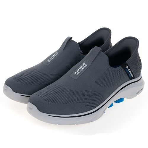 skechers 休閒鞋 go walk 7-easy on 2 slip-ins 運動 男 灰藍 套入式 輕量 216641ccbl