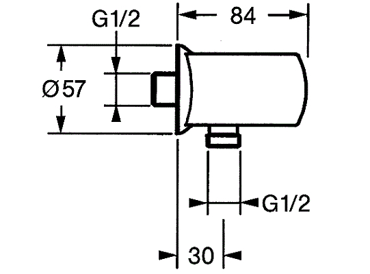 【麗室衛浴】出清特價 Hansa 04460100 軟管接頭掛座 (現貨)