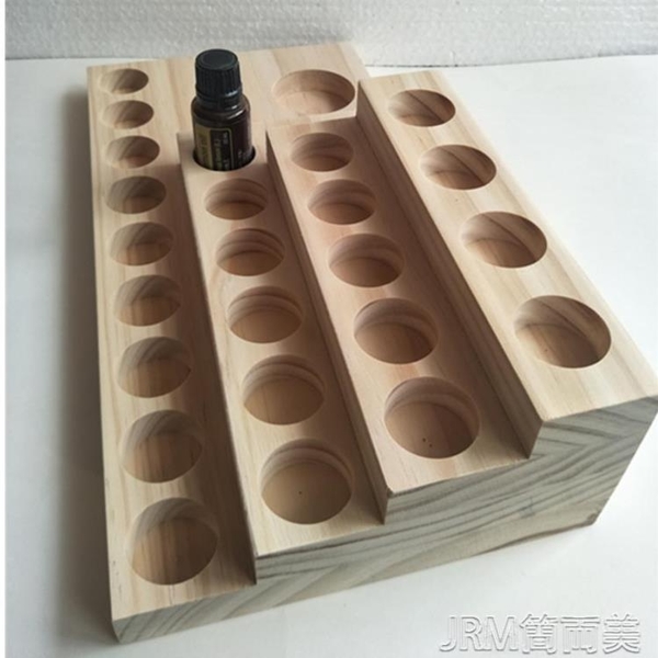 精油收納盒 精油收納盒展示架4層擺台 =油瓶分裝整理陳列木架 快速出貨YJT