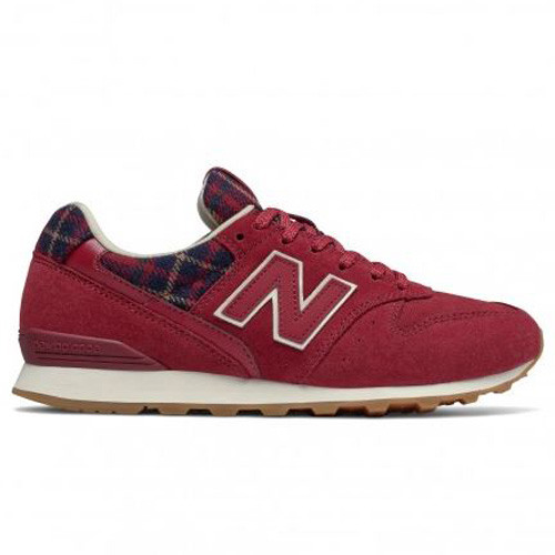 New Balance 996 女鞋 休閒 復古 格紋 毛呢 麂皮 紅【運動世界】WL996CG