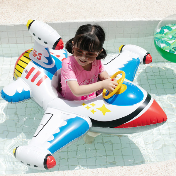 【TAS】充氣游泳圈 飛機 坐式 充氣造型 加厚款 玩樂生活 玩水 游泳 戲水 有方向盤 D42006 product thumbnail 8