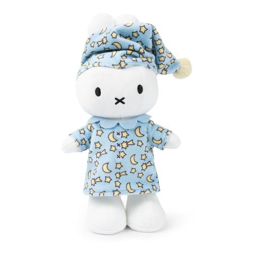 荷蘭BON TON TOYS Miffy米菲兔填充玩偶- 晚安兔 藍 24cm