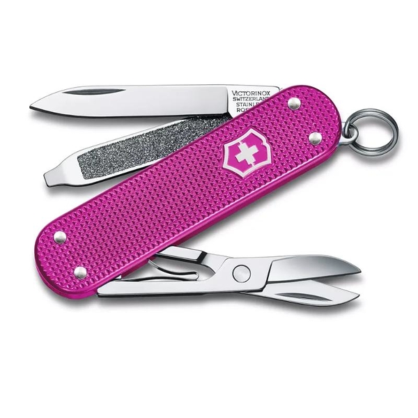 【Victorinox 瑞士維氏】瑞士刀 CLASSIC SD ALOX 5用刀 58mm-鋁合金紫紅(0.6221.251G)