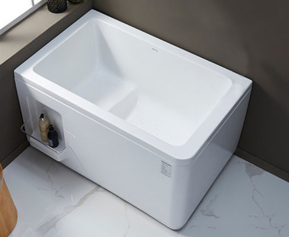【麗室衛浴】BATHTUB WORLD 小空間 壓克力造型缸LS 1204SQ 需靠牆定位安裝 120*75*H70CM