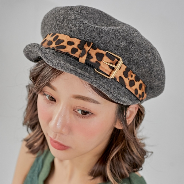 imaco旗艦店 豹紋金屬貝雷帽(3色) product thumbnail 7