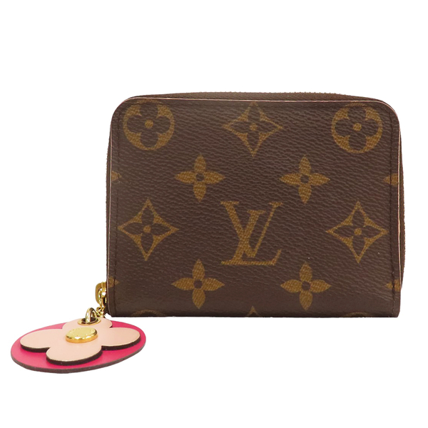 【二手名牌BRAND OFF】LOUIS VUITTON LV 路易威登 棕色 原花 PVC塗層帆布 零錢包 M68332