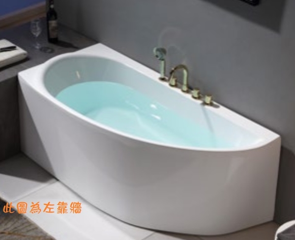 【麗室衛浴】BATHTUB WORLD YG3628 壓克力 造型缸(右/左靠牆) 150*75*60CM