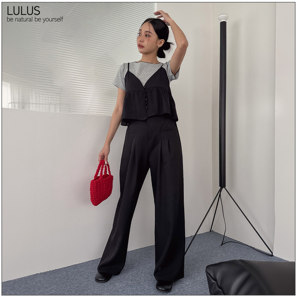 LULUS/兩件式包釦細肩背心+反車線上衣２色【A01240234】 product thumbnail 3