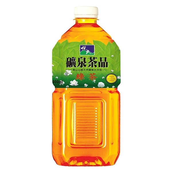 悅氏 礦泉茶品 綠茶 2000ml (8入)/箱【康鄰超市】