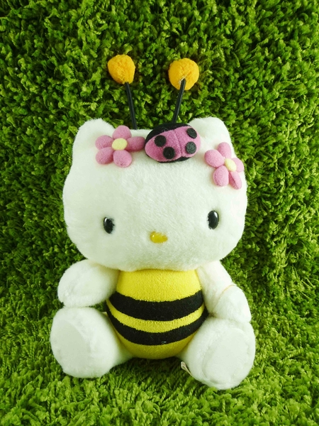 【震撼精品百貨】Hello Kitty 凱蒂貓~KITTY絨毛娃娃-蜜蜂圖案-黃色