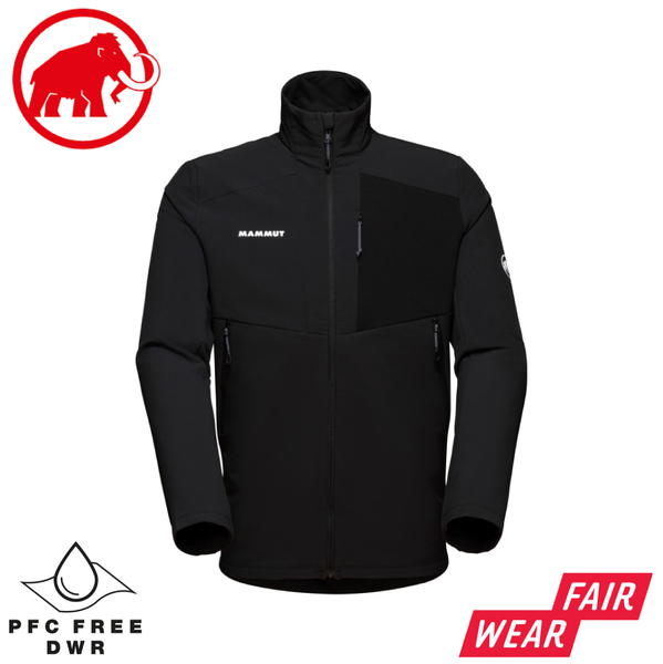 【MAMMUT 長毛象 男 Madris ML Jacket 刷毛立領外套《黑/白》】1014-02420/保暖外套