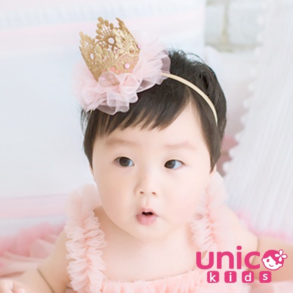 UNICO 兒童 歐美風蕾絲皇冠拍照慶生髮帶/髮飾 product thumbnail 2