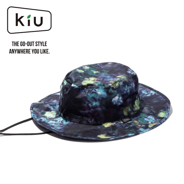 日本【KIU】UV&RAIN PACKABLE SAFARI HAT 抗UV防潑水可收納闊邊帽 K85-233 馬賽克花