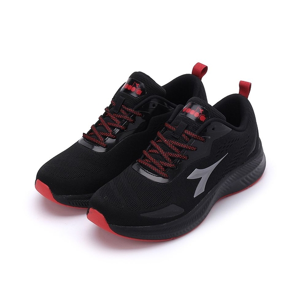 DIADORA 寬楦輕量慢跑鞋 黑紅 DA73262 男鞋