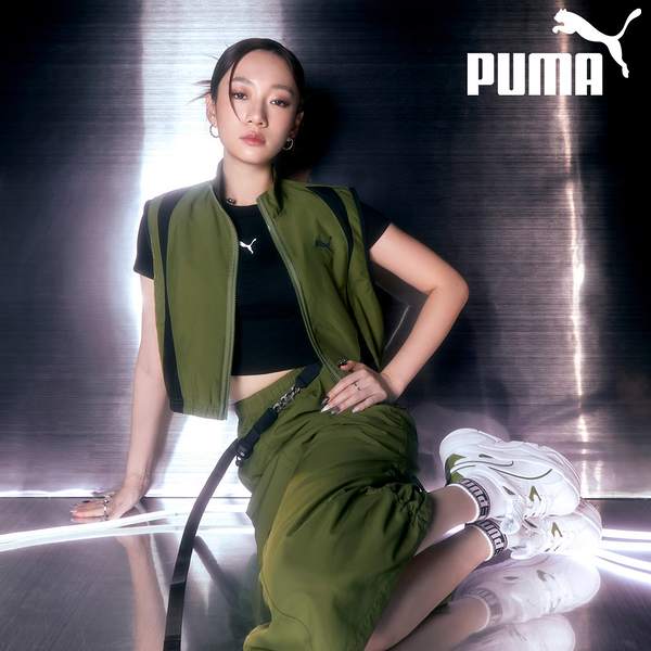 PUMA 背心 流行系列 DARE TO 草綠 立領 吳卓源 短版背心 女 62429933