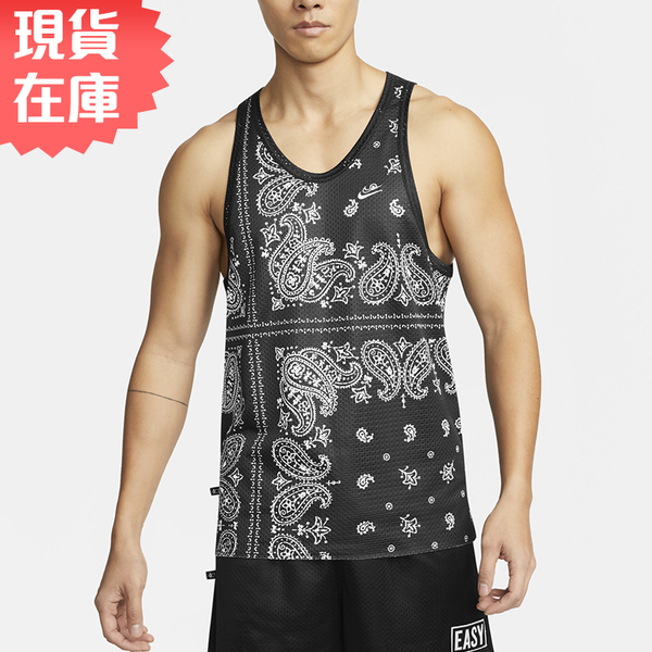 【五折出清】NIKE DRI-FIT KD 男裝 球衣 籃球 針織 網布 EASY 印花 黑【運動世界】DH7372-010