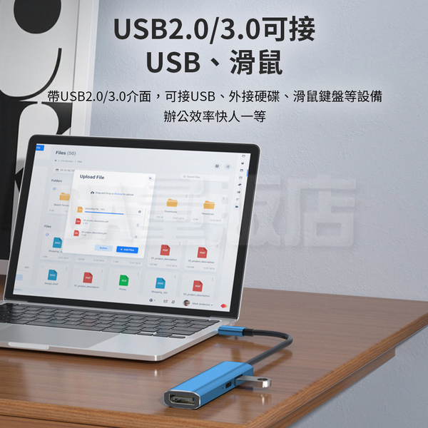 Type-C 三合一轉接器 PD+USB3.0+HDMI2.0 4K HUB product thumbnail 3