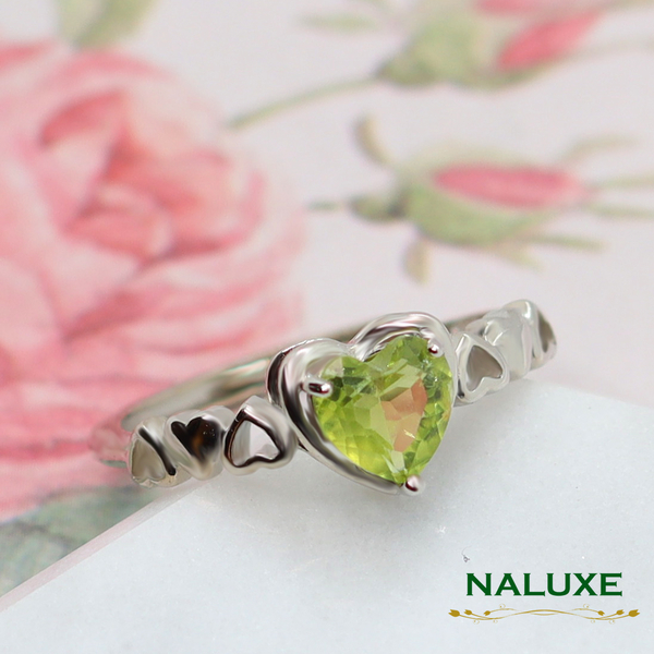 【Naluxe】天然寶石橄欖石心有所屬戒指(八月誔生石幸運守護石) product thumbnail 6