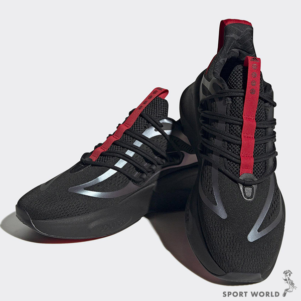 Adidas ALPHABOOST V1 男鞋 慢跑 透氣 避震 黑 紅【運動世界】IE4218 product thumbnail 3