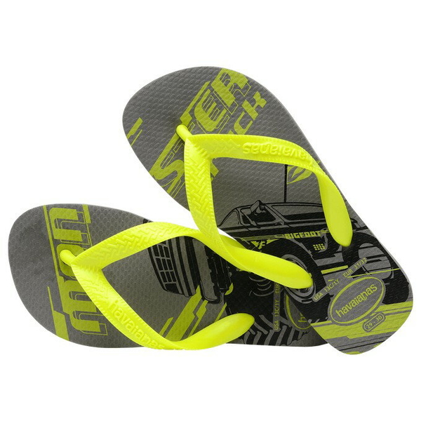 havaianas 哈瓦士 巴西人字拖 兒童款 Athletic 灰底螢光黃帶 涼鞋 拖鞋 夾腳拖 海灘鞋【南風百貨】 product thumbnail 4