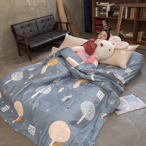 森謎情話 A1雙人被套乙件 100%復古純棉 台灣製造 棉床本舖
