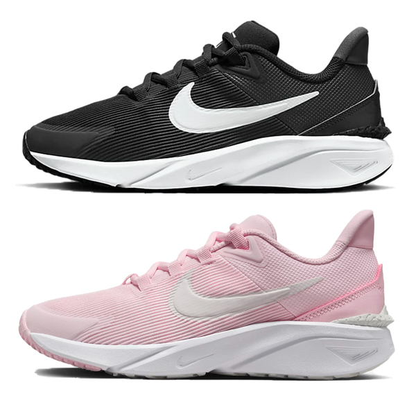 Nike 女鞋 大童鞋 休閒鞋 Star Runner 4 GS 黑/粉【運動世界】DX7615-001/DX7615-602 product thumbnail 2