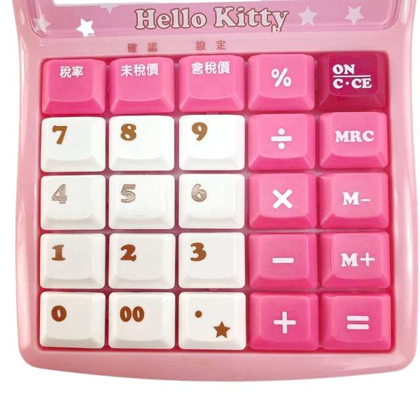 小禮堂 Hello Kitty 12位元商用計算機 (粉星星款) 4710884-959528 product thumbnail 2