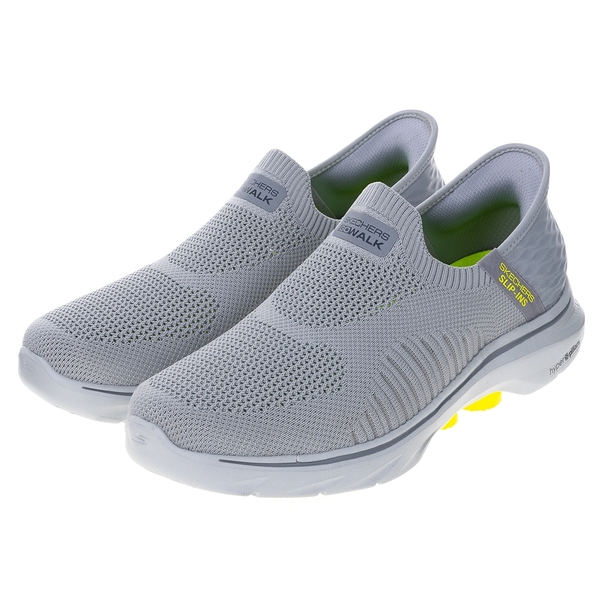 SKECHERS GO WALK 7 灰黃色 男鞋 健走鞋 透氣 休閒鞋 瞬穿舒適科技 216552GRY