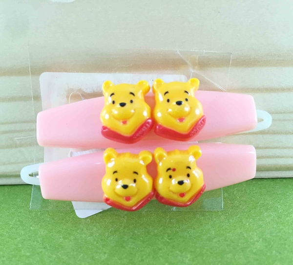 【震撼精品百貨】Winnie the Pooh 小熊維尼~2入髮夾-粉