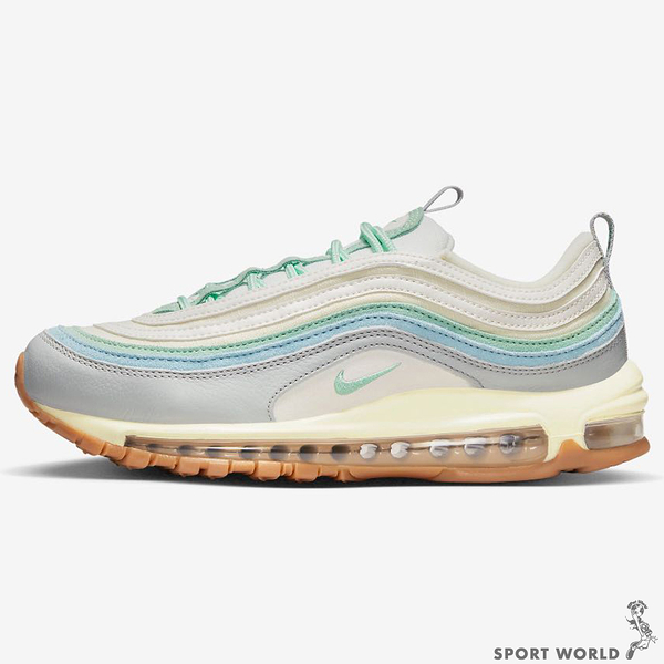 Nike Air Max 97 女休閒鞋 氣墊 反光 淺綠 藍灰【運動世界】DX5766-131