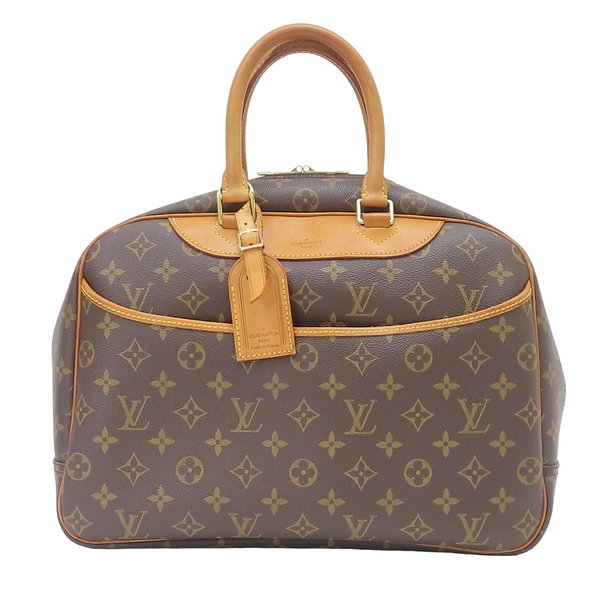 【二手名牌BRAND OFF】LOUIS VUITTON LV 路易威登 棕色 原花帆布 Deauville 大珍包 手提包 金扣 M47270