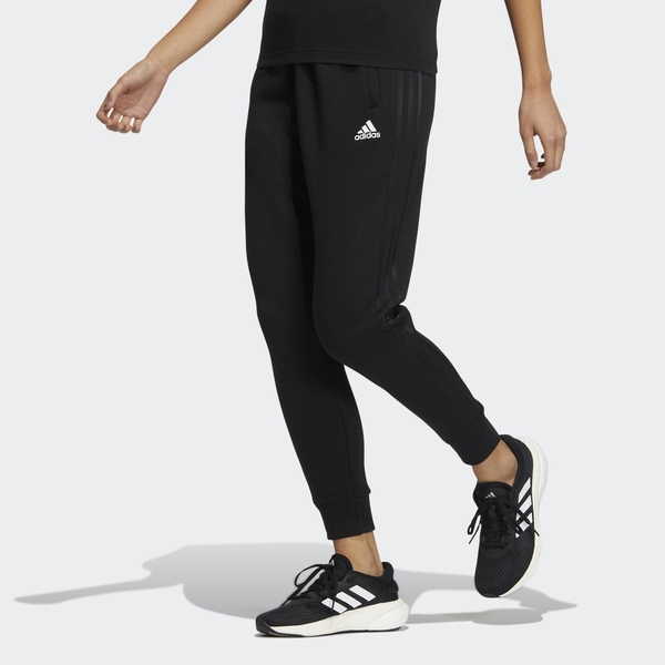 ADIDAS 3-STRIPES 女全黑運動長褲 透氣 KAORACER HM7072 product thumbnail 2