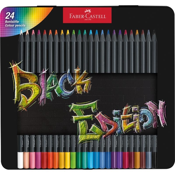 輝柏 Faber- Castell 黑旋風極軟油性色鉛筆24色(鐵盒)